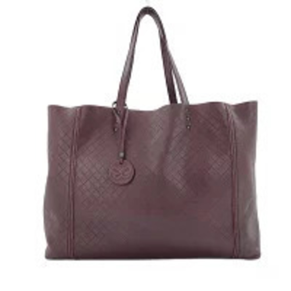 Bottega Veneta Intrecciomirage Butterfly Tote Bag embossed motif Wine Red